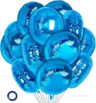 20 Pièces Ballon Bleu, 18 Pouces Ballon Rond Bleu Ballons en Aluminium, Ballons Anniversaire Bleu Ballon Helium, Ballon Rond Anniversaire pour Anniversaire Baby Shower Graduation Décoration