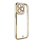 Galaxy A13 5G Skal Fashion Guld Frame Gel - Vit