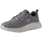 Skechers Go Walk Flex - Quota Hommes Baskets, Gray Textile Orange Trim, 39.5 EU