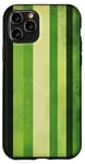 Coque pour iPhone 11 Pro Vert Vintage Rayé IT Dead Lights Pattern --ar 9:16