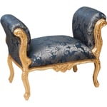 Biscottini - Fauteuil Louis xvi de style français, en hêtre massif, sculpté et fini à la main avec patine en feuille d'or Si