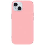 Premium Silicone Semi-rigid Matte Finish Light Pink Case for iPhone 15 Plus