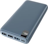 A ADDTOP Power Bank Portable Charger - 26800mAh High Capacity 22.5W Fast Charging Power Bank 20W PD USB C External Battery Pack with 4 Outputs and LCD Display for Smartphone, Tablets