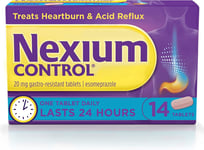 Nexium Control - 14 Tablets 20MG Gastro Resistant Heartburn Acid Reflux Relief