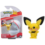 Figurine articulée Pokémon Clip 'n' go prête au combat « Pichu + Premier Ball...