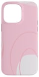 Coque pour iPhone 14 Pro Max Art minimaliste de couleur neutre rose clair