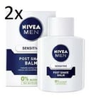 2 x NIVEA For Men - SENSITIVE Post Shave Balm - 100ml each