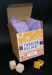 Orange Turkish Delight Gift Box 250g Vegetarian Thank You, Birthdays Free P&p