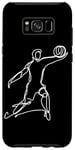 Coque pour Galaxy S8+ Croquis d'un garçon de volley-ball