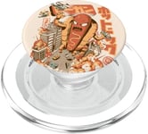 Super Hot Dog Monster Food Japanese City Kawaii Hot Dog PopSockets PopGrip pour MagSafe