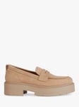 Geox Spherica EC7 Block Heel Suede Loafers