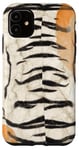 Coque pour iPhone 11 Motif de la faune sauvage en marbre imprimé tigre