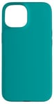 Coque pour iPhone 15 Couleur bleu sarcelle simple