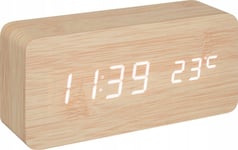 Atmosphera Väckarklocka I Trä Gamiel, Termometer, Alarm, 15 X 4 X 7 Cm