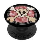 Skull and Bones Jolly Roger Pirate, patineuse d'horreur PopSockets PopGrip Adhésif