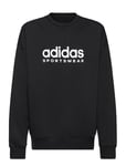 Fleece Crew Sweatshirt Kids Sport Sweat-shirts & Hoodies Sweat-shirts Black Adidas Sportswear