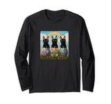 Funny Easter Cats with Easter Eggs and Spring Vibes Long Sleeve T-Shirt