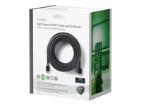 Nedis - Hdmi-Kabel Med Ethernet - Hdmi Hann Til Hdmi Hann - 15 M - Antrasitt - Rund