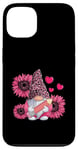 iPhone 13 Leopard Gnome Sunflower and Pencil Valentines Day Teacher Case