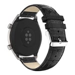 Huawei Watch GT / 2 Pro Magic 22mm krokotiili aito nahkainen kellonauha - Musta