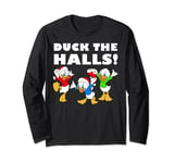 Disney Huey Dewey And Louie Duck The Halls Christmas Long Sleeve T-Shirt