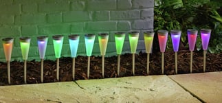 Garden by Sainsbury's Colour Change Solar Lights -Pack of 18