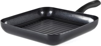 Diamond Plaque à griller Antiadhésive en Céramique Saine 28 cm,Sans PFAS,Convient à l'induction,Va au four jusqu'à 160¿C,Lavable au lave-vaisselle,Noire,Noir.[L215]