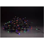 5 meter utomhus LED juleljusslinga - Batteri, IP44, timer, 50 LED, multicolor