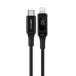 Acefast USB-C til Lightning MFI-kabel, 30W, 3A, 1,2m - svart