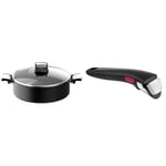 Tefal Unlimited On Sauteuse 28 cm, Résiste aux rayures, Revêtement antiadhésif, Thermo-Signal™ & Ingenio Poignée amovible noire, Empilable, Verrouillage sécurité 3 points