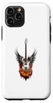 Coque pour iPhone 11 Pro Guitare rock enflammé