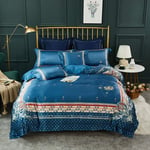 Duvet Covers Full Queen Size Comforter Set Duvet Covers Double Bed Blue 100% Cotton Bedding Set King Size Bedding Sets King Size Duvet Cover Quilt Cover Cotton with Pillowcases Double Bed Twin King