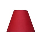 Abat-jour - Rond - Rouge - Pour lampe - Base 25 cm - Culot E27 avec réducteur