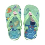 Havaianas Garçon Unisex Kinder Baby Peppa Pig Tongues, Green Garden, 19 EU