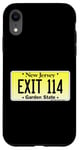 Coque pour iPhone XR Sortie 114 de plaque d'immatriculation New Jersey NJ GSP Parkway