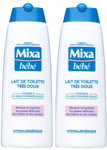 Mixa Bébé Lait de Toilette Très Doux 250 ml - Lot de 2