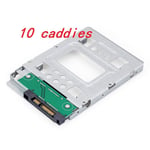 10 X2.5" SSD to 3.5'' SATA HDD Hard Disk Drive Adapter Caddy Tray Cage plus UK