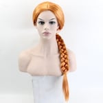 Shrek Kvinnor Prinsessan Fiona Cosplay Full Wigs Monstret Fiona Fest Cosplay Orange Brun Flätad Hår Peruk (YJD)