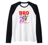 Bro I'm 2 And Crushing It Raglan Baseball Tee