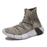 GJF Nouvelles Baskets pour Hommes, Chaussures de Basket-Ball d'été à la Mode, Chaussures de Course en Maille en Plein air, Baskets Montantes, Chaussures de Sport de fitness-brown-45