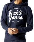 New Mens Jack & Jones Gallions Hoody Navy Size L