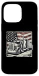 iPhone 14 Pro Max Semi-Trailer Trucker Big Rig American Flag Truck Driver Case