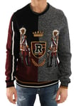 Dolce & Gabbana Pull King Chevalier Singe Tricoté Laine Cachemire S.IT48 / M