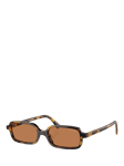 Miu Miu 0MU11Z Rectangular Sunglasses, Brown