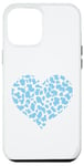 iPhone 12 Pro Max blue cow print pattern - heart blue Cow Pattern man women Case