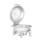 Royal Catering Chafing dish - Rund med visningsfönster 5,5 L 1 bränslecell