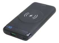 Deltaco Trådløs Powerbank Med Magnet, Usb-C Og Usb-A, 10.000 Mah, Sort