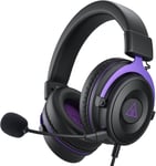 Casque Gaming, Casque PC avec Micro Antibruit Enfichable, Casque Gamer avec3D Son Stéréo Bass, Casque Audio pour PC PS4 PS5 Switch Xbox One,3.5mm