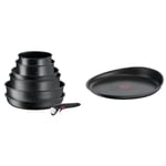 Tefal Ingenio Batterie de cuisine 7 pièces, Induction, Revêtement antiadhésif & Ingenio Poêle à crêpe 27 cm, Induction, Revêtement antiadhésif, Fonte d'aluminium, Empilable