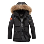 Doudoune Homme De Marque À Capuche Col De Fourrure Manteau Mode Épaissir Chaude Hommes -Zs307286